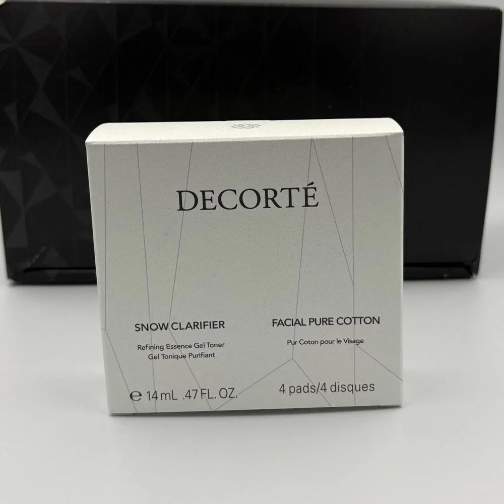 DECORTÉ Snow Clarifier Refining Essence Gel Toner & Facial Pure 100% Cotton